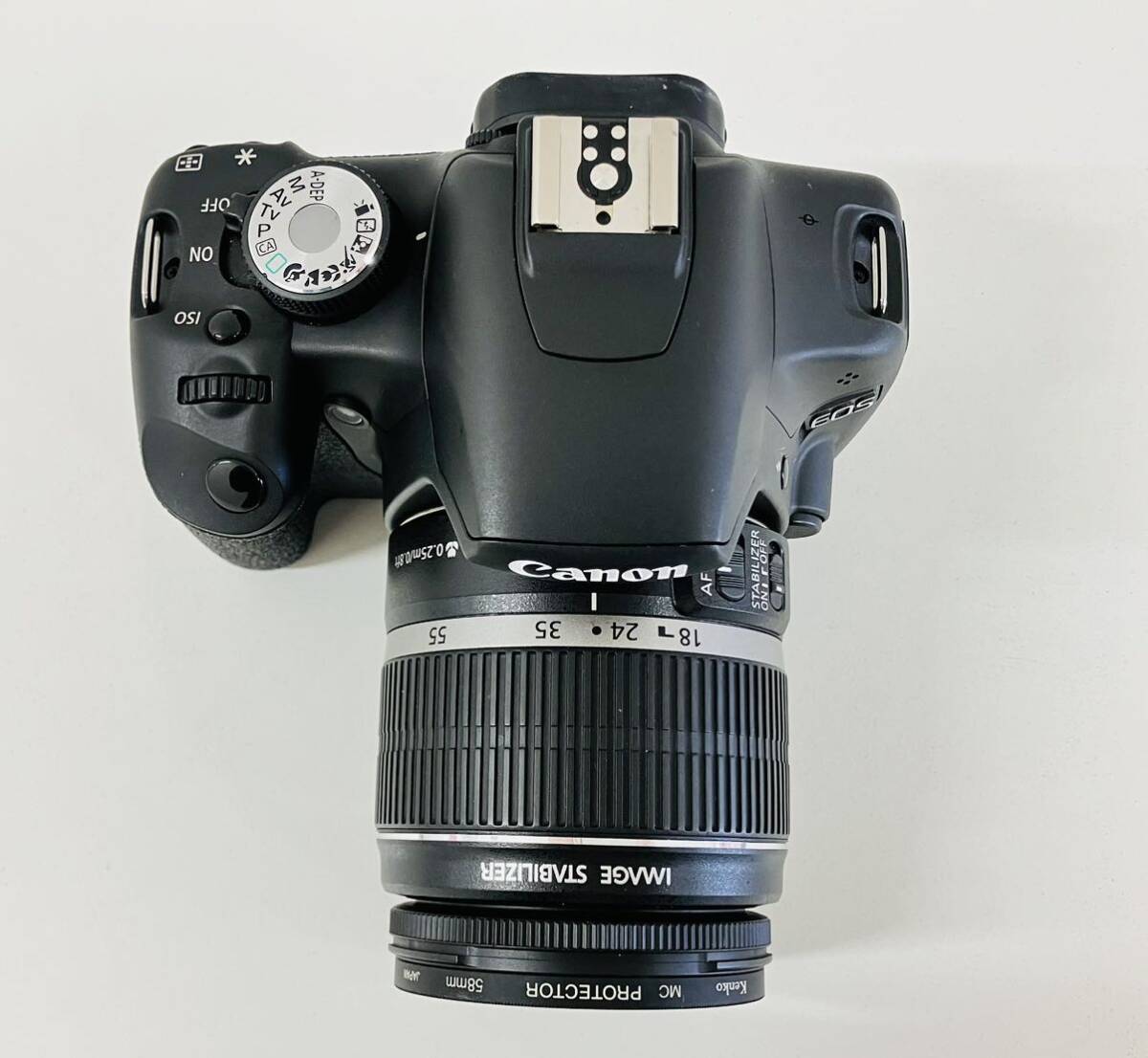 Canon キャノン EOS Kiss X3 デジタル一眼レフカメラ CANON ZOOM LENS EF-S 18-55mm 1:3.5-5.6 IS レンズ プロテクター付 動作未確認の画像2