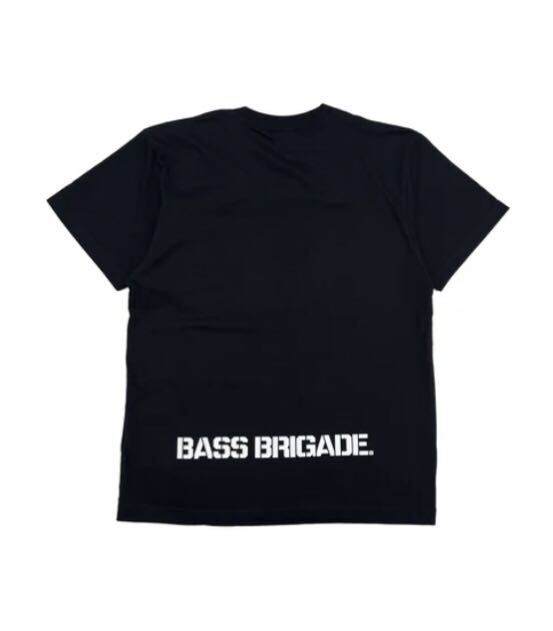 BASS BRIGADE バスブリゲード Four Shield Logo Tee BLACK (SIZE L)の画像5