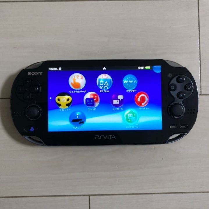 SONY PSVITA PCH-1100 AB01 本体 3G wifi 動作品 初期化 ソニー ピーエス ビータ ヴィータ プレイステーション PlayStation PS 送料無料の画像1