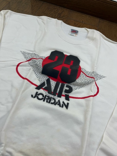 [ неиспользуемый товар ] оригинал подлинная вещь NIKE AIR JORDAN тренировочный футболка L размер Nike воздушный Jordan vintage Vintage 