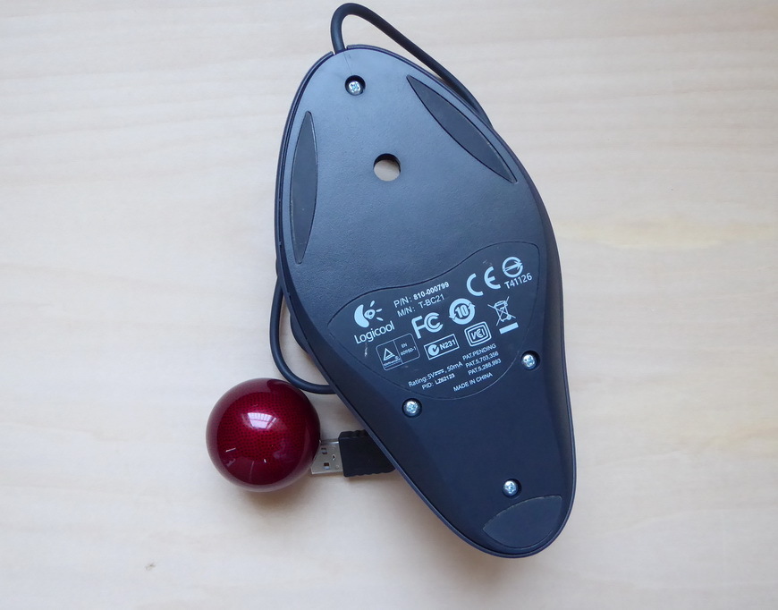  Logitec шаровой манипулятор USB T-BC21 б/у частота использования маленький. долгосрочное хранение 