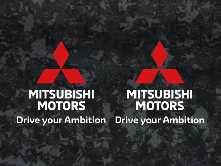 三菱モータース MITSUBISHI MOTORS カッティングステッカー 2枚セットの画像1