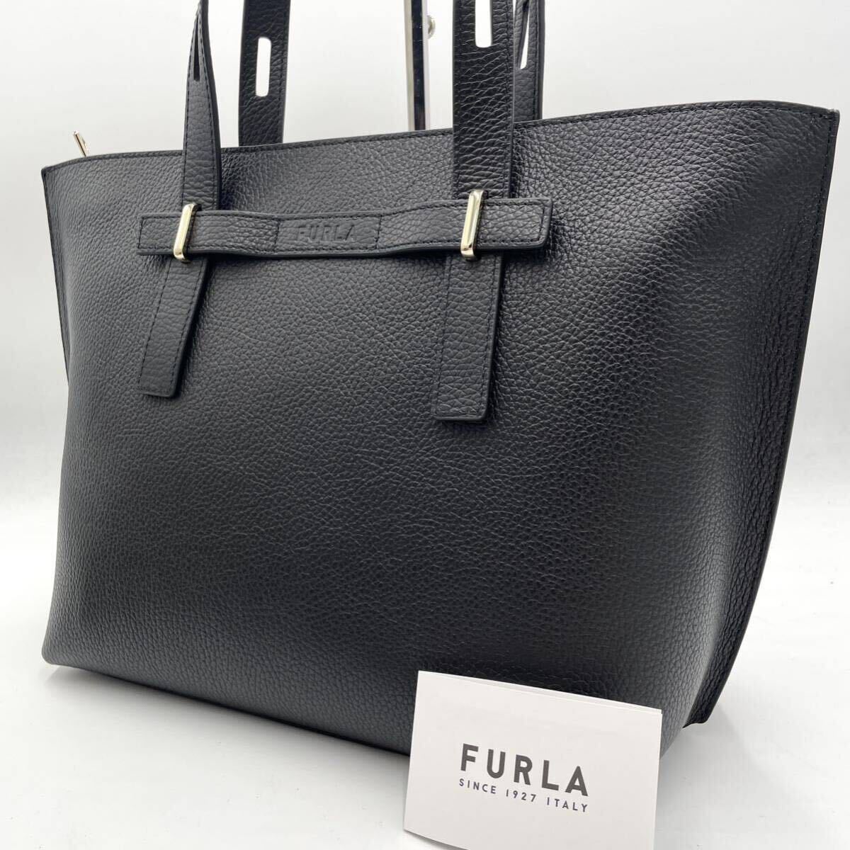  new goods unused * present *FURLA Furla tote bag shoulder ..Giove Joe ve leather wrinkle leather men's business high capacity A4 possible commuting black black 