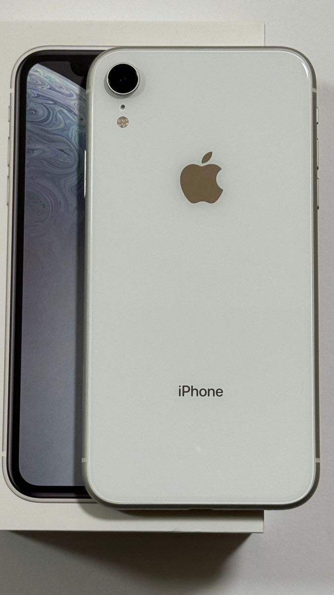 iPhoneXR 128GB 本体 SIMフリー 美品バッテリー87%  ホワイト Appleストア正規品 MT0J2J/A