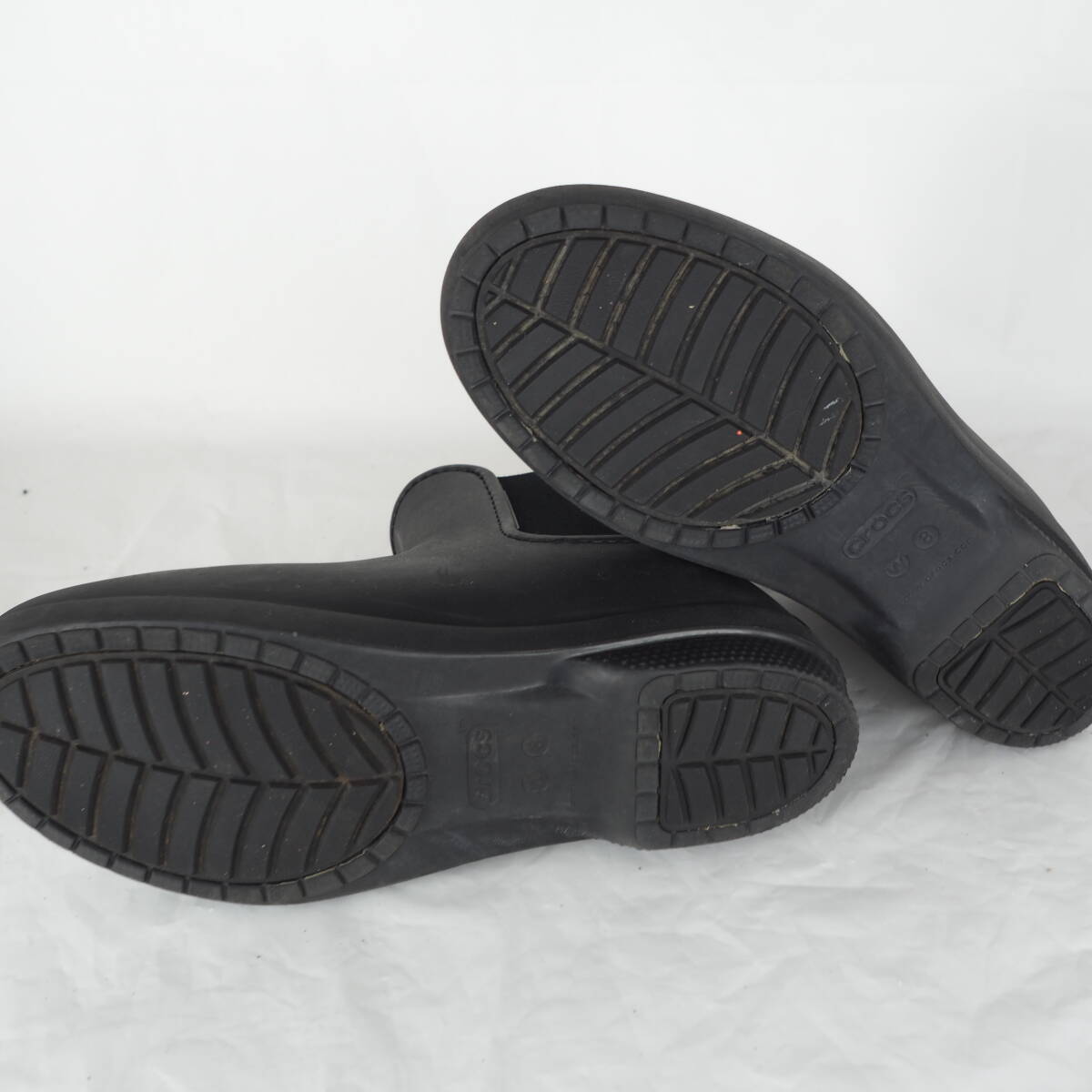 EB5255*crocs* Crocs * lady's rain boots *W8-24cm* black 