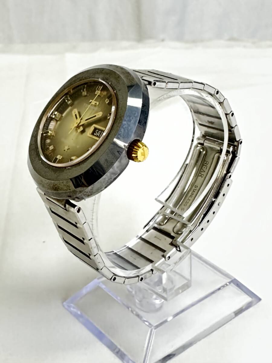 【SM733】正常可動 TECHNOS テクノス Borazon-v 腕時計 メンズの画像3