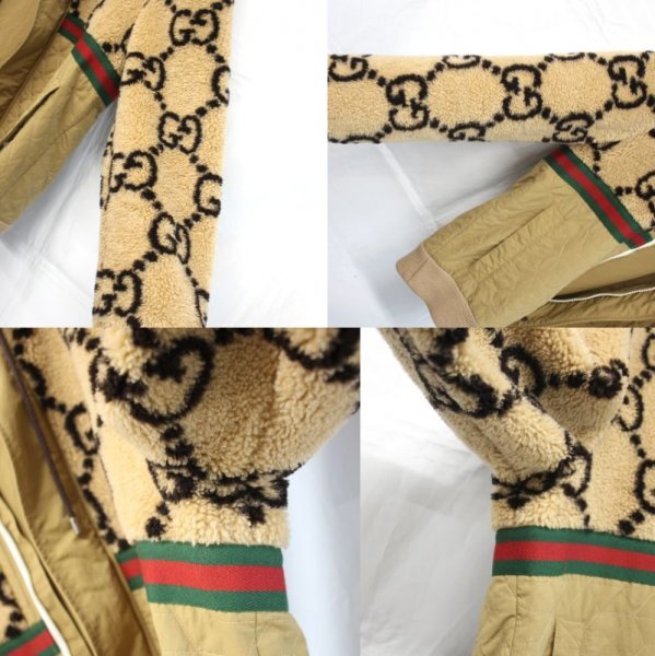 ◆ 美品 GUCCI / グッチ 706419 XJETL GGジャガードジャケット アウター サイズ：M ベージュ 145516_画像6