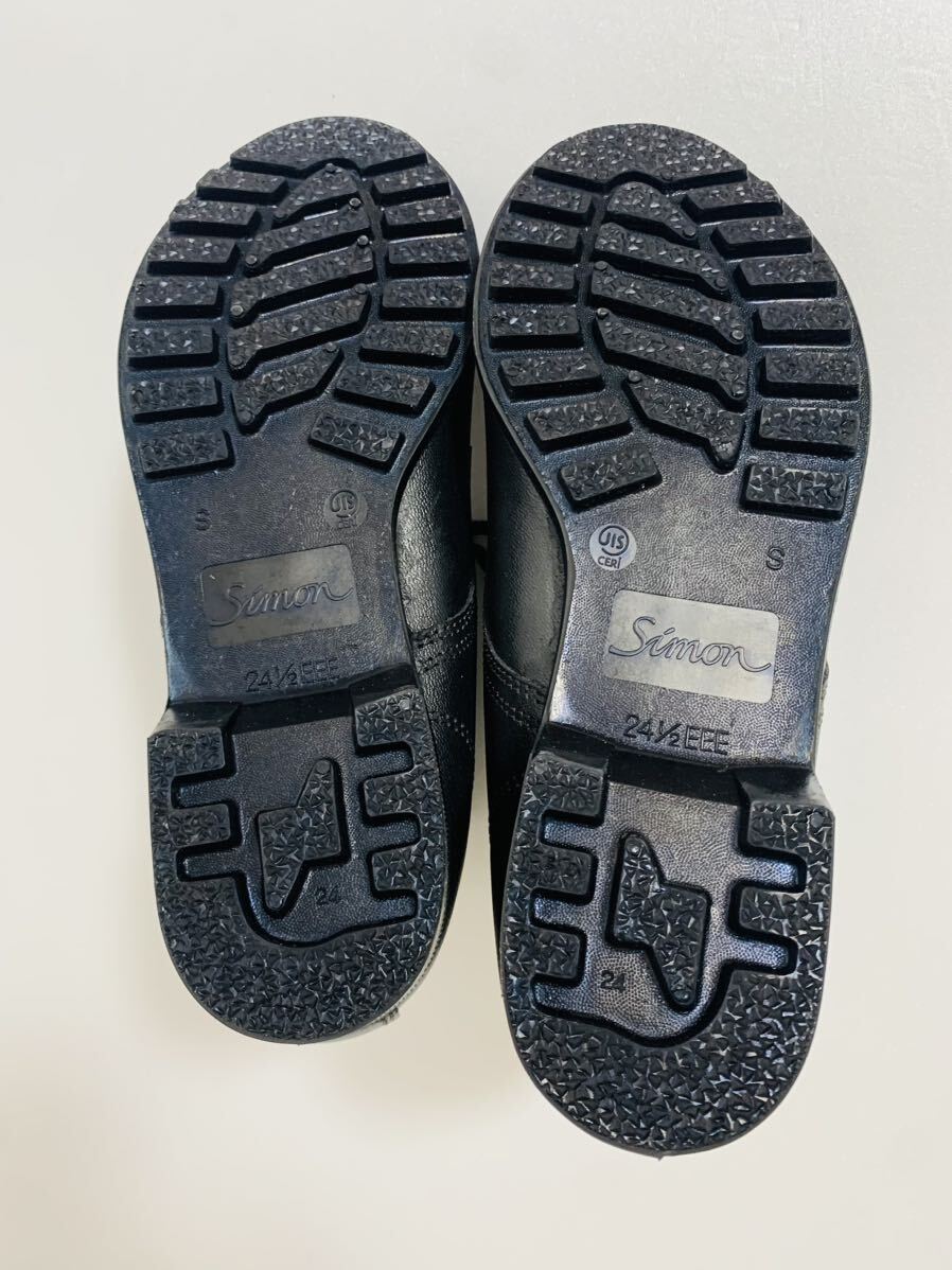 Simon シモン 安全靴 FD22 24.5cm 牛革 ブラック 未使用品 EEE 3E 外装箱に傷みありの画像6