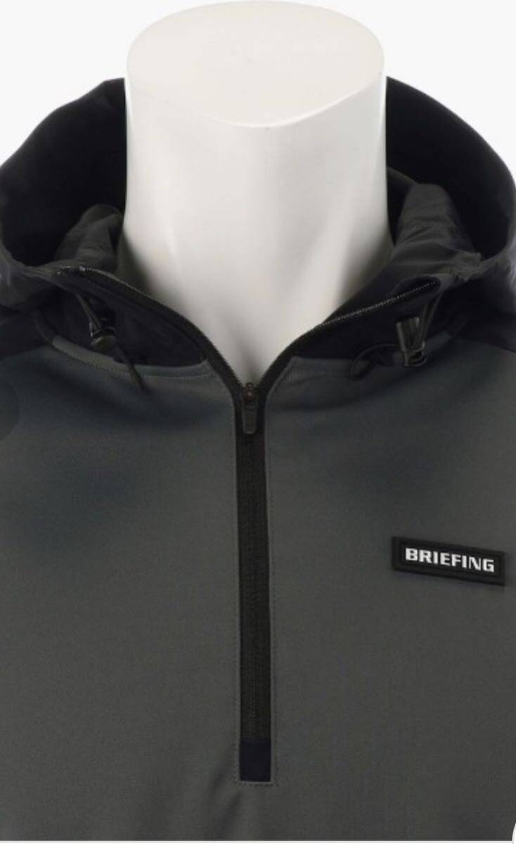 ★BRIEFING GOLF ブリーフィング★MENS WR HALF ZIP HOODIE　グレー・ブラック　未使用　_画像4