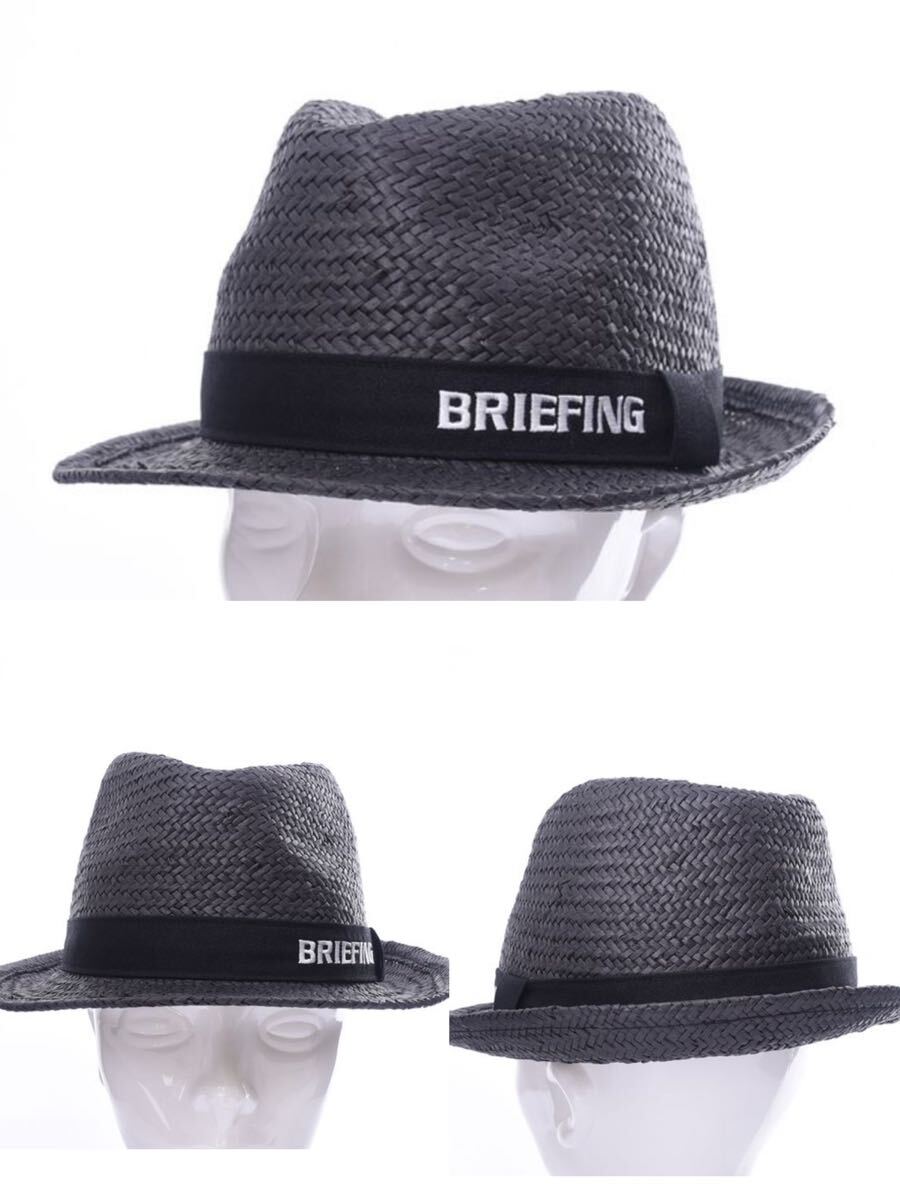 ★BRIEFING GOLF ブリーフィング★帽子ハット STRAW HAT ブラック 未使用の画像2