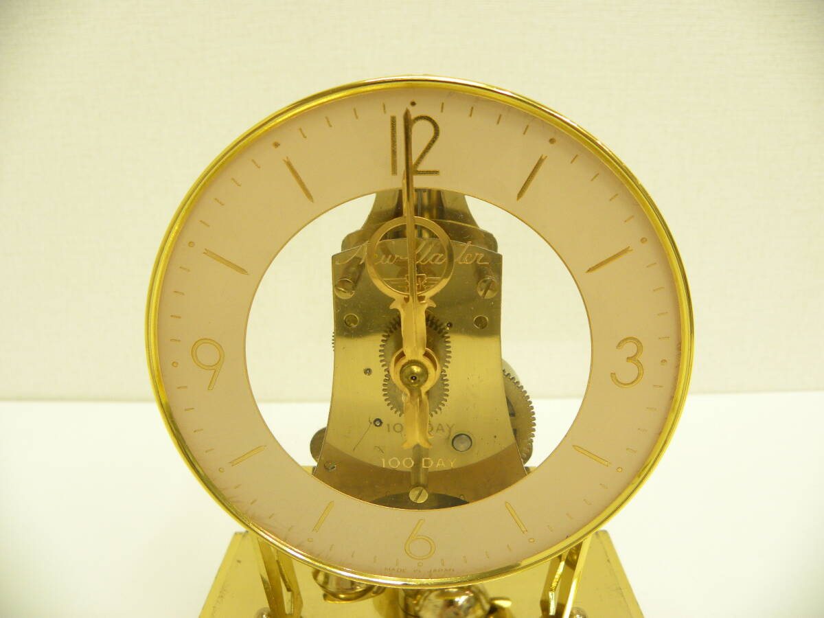 時計祭 ニューマスター 100DAY ゼンマイ式 置き時計 手巻き 振り子 New Master No.151 置時計