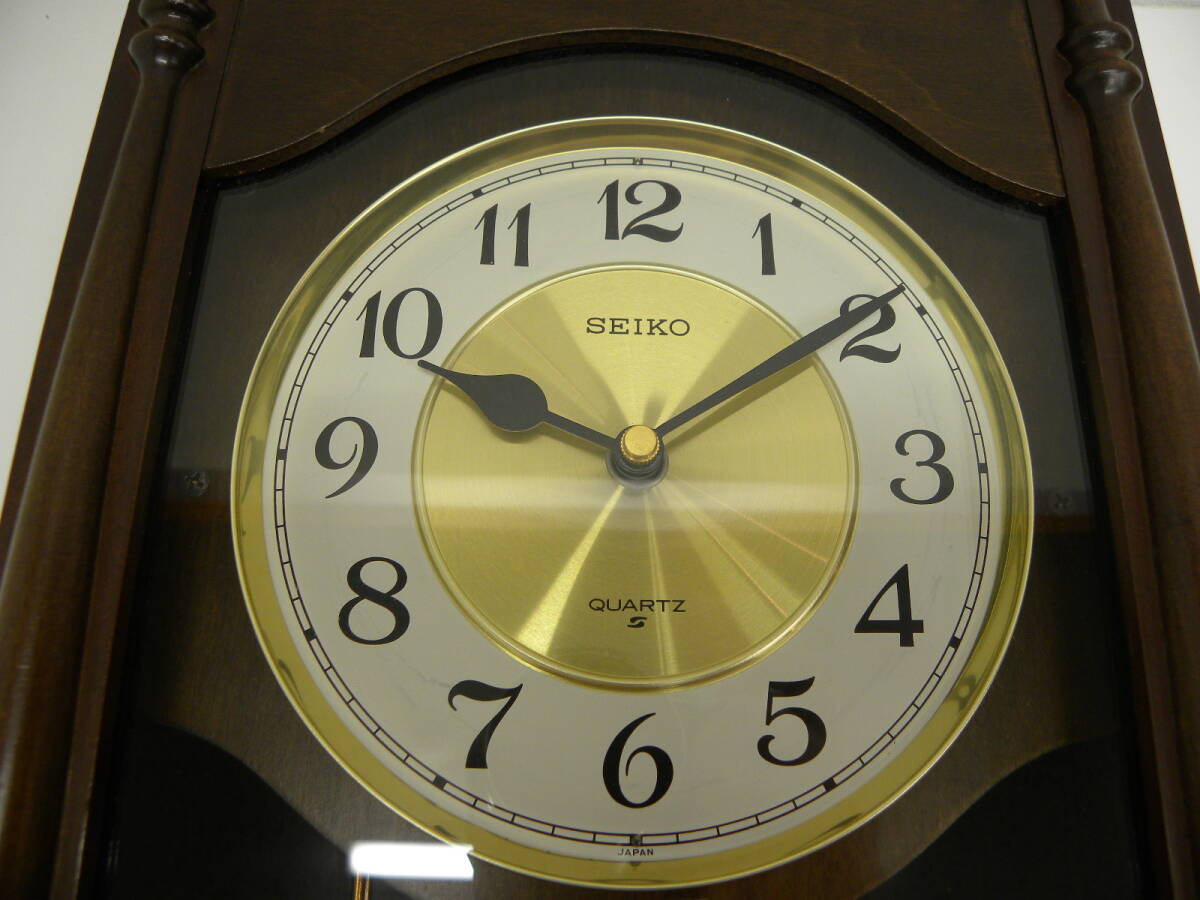 時計祭 セイコー クオーツ PQ823B 掛け時計 SEIKO ボンボン時計 振り子 QUARTZ_画像2