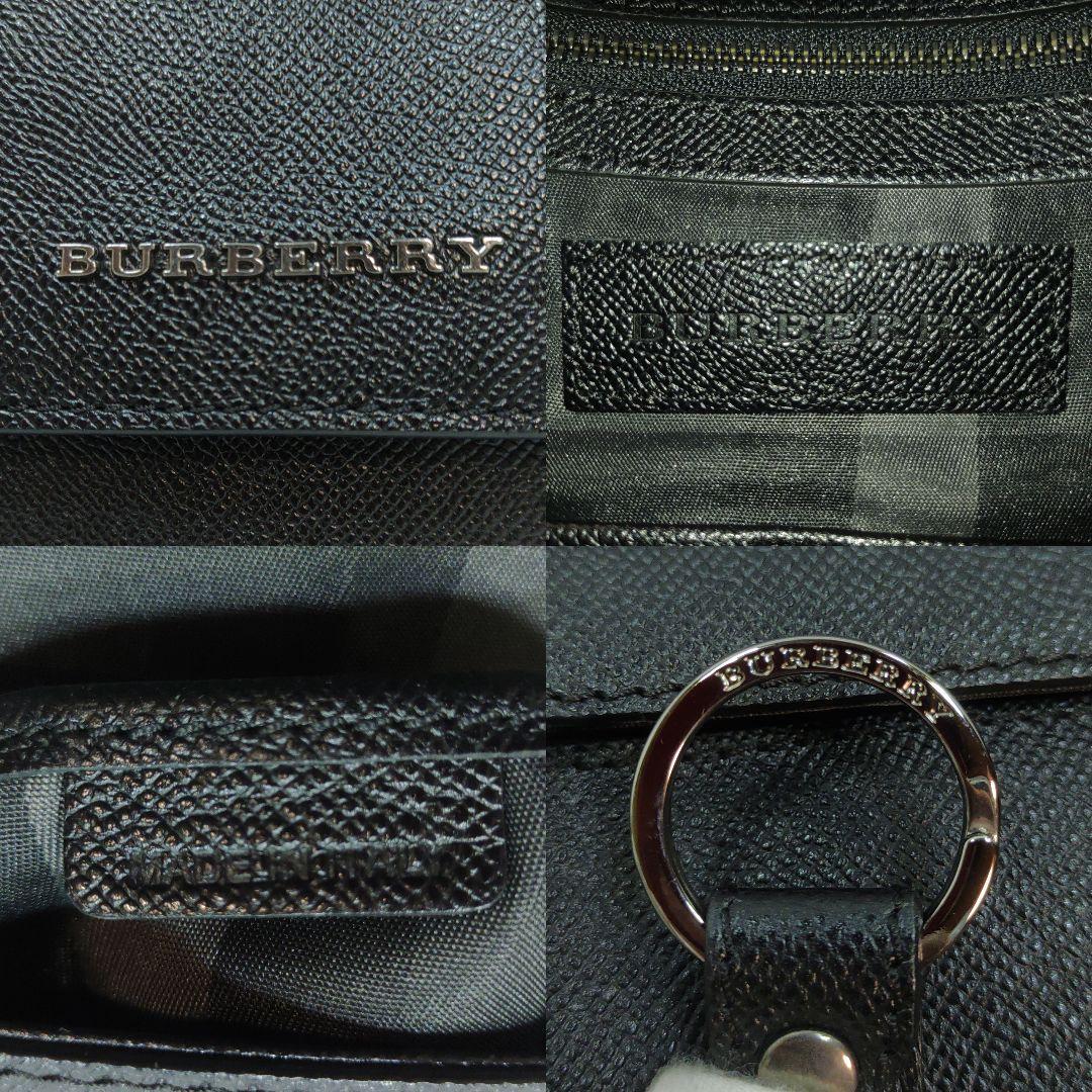 【近年/極美品】バーバリー Burberry ショルダーバッグ メッセンジャー クロスボディ メンズ レザー 本革 A4/PC可 斜め掛け フラップ 黒_画像9