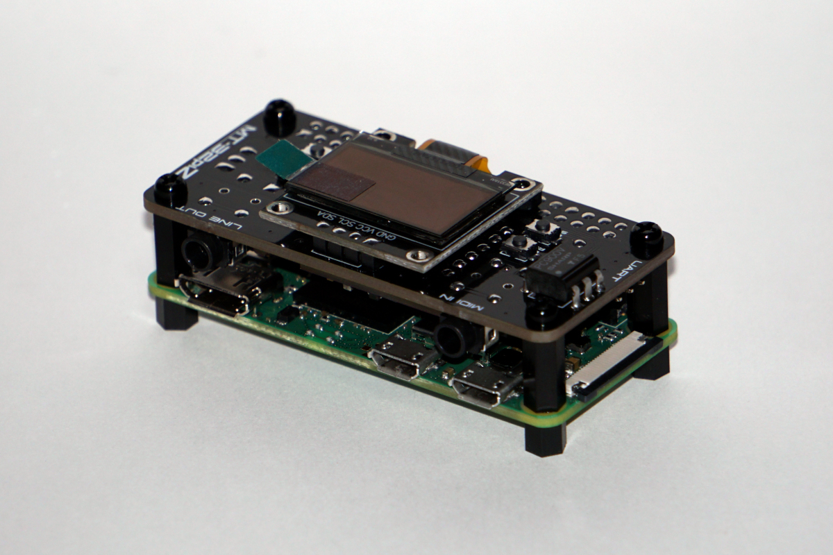 mt32-pi基板(Raspberry Pi Zero2 W用)【MT-32エミュレータ】【MIDI】【UART接続可】_取り付け例(背面)