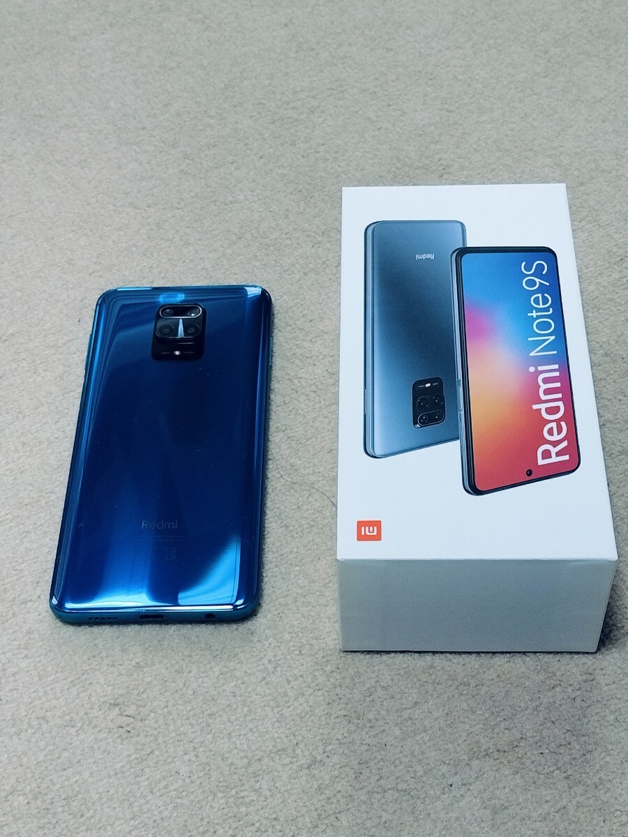 【美品】Xiaomi redmi note 9s 128GB 8Gメモリ　dual sim　ブルー_画像3