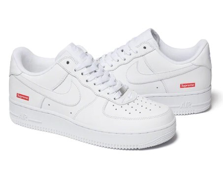 難あり Supreme シュプリーム Nike Air Force1 Low ナイキ エアフォース1 US9.5 27.5cm 白 White 新品 正規品 Dunk Box Logo ロゴ ホワイト_画像1