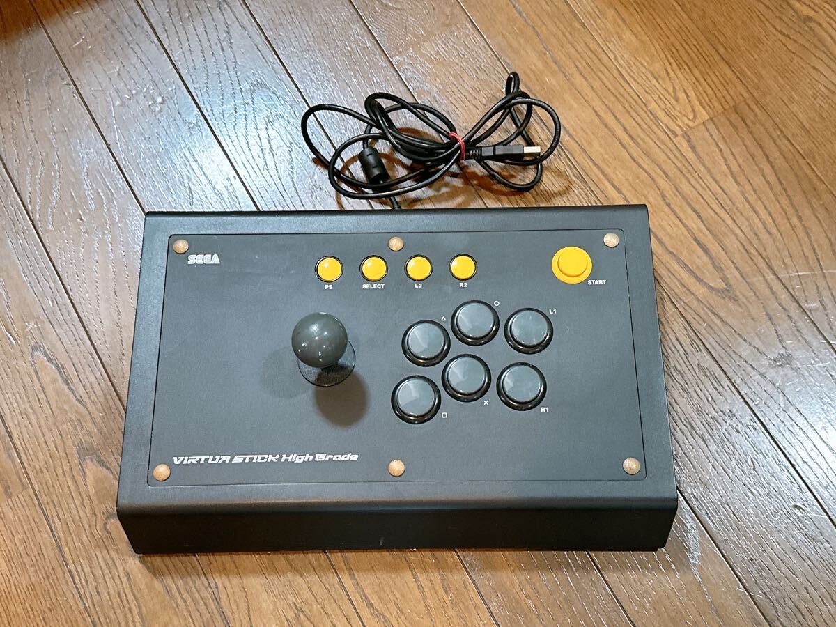 VIRTUA STICK High Grade バーチャステック ハイグレード SEGA HSN-0011 アーケードコントローラー 動作確認 現状品 セガ の画像1