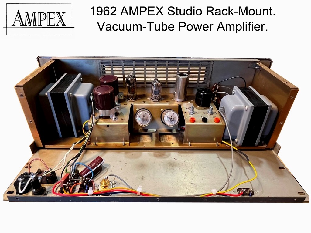 100 jpy start![AMPEX SA10 Studio monitor *40W vacuum tube power amplifier 2 pcs pair overhaul construction ending input plug attached ]