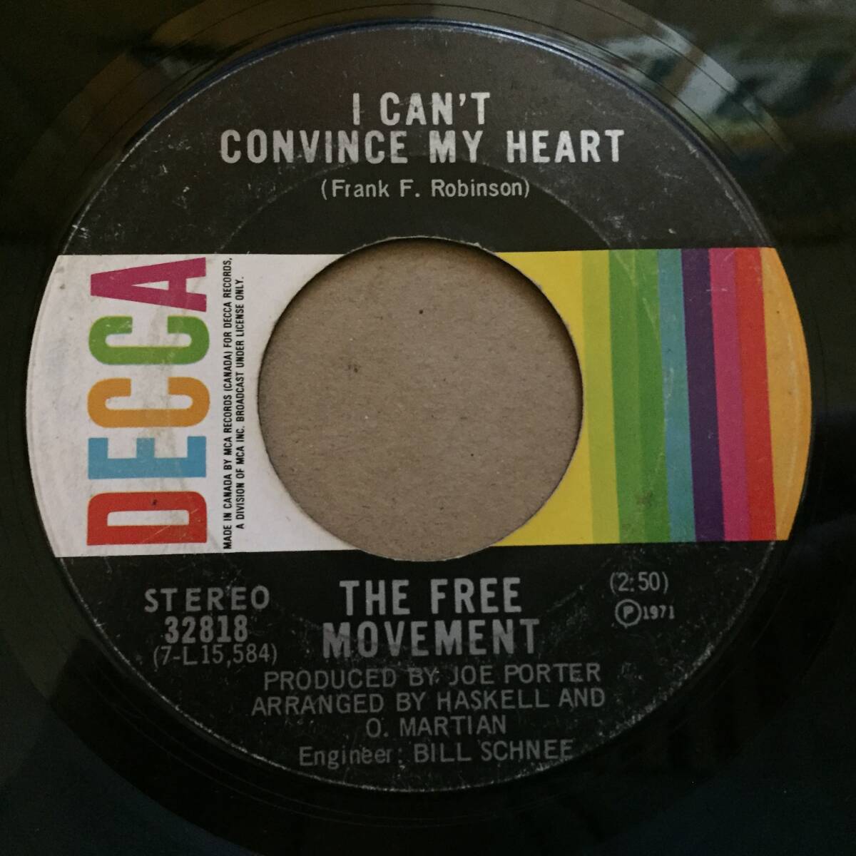 Free Movement/I Can't Convince My Heart(US single)_画像1