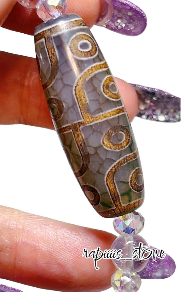 十二眼天珠×皇帝龍天珠 ピンクアメジスト マカバスター 水晶 天然石 ブレスレット パワーストーン 天珠 ミラボカット