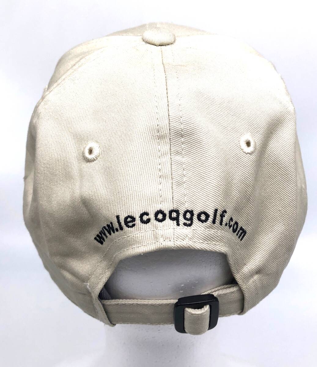 【中古美品】le coq ルコック ゴルフキャップ ベージュ 刺繍 帽子 CAP GOLF フリーサイズ（管14300）_画像2