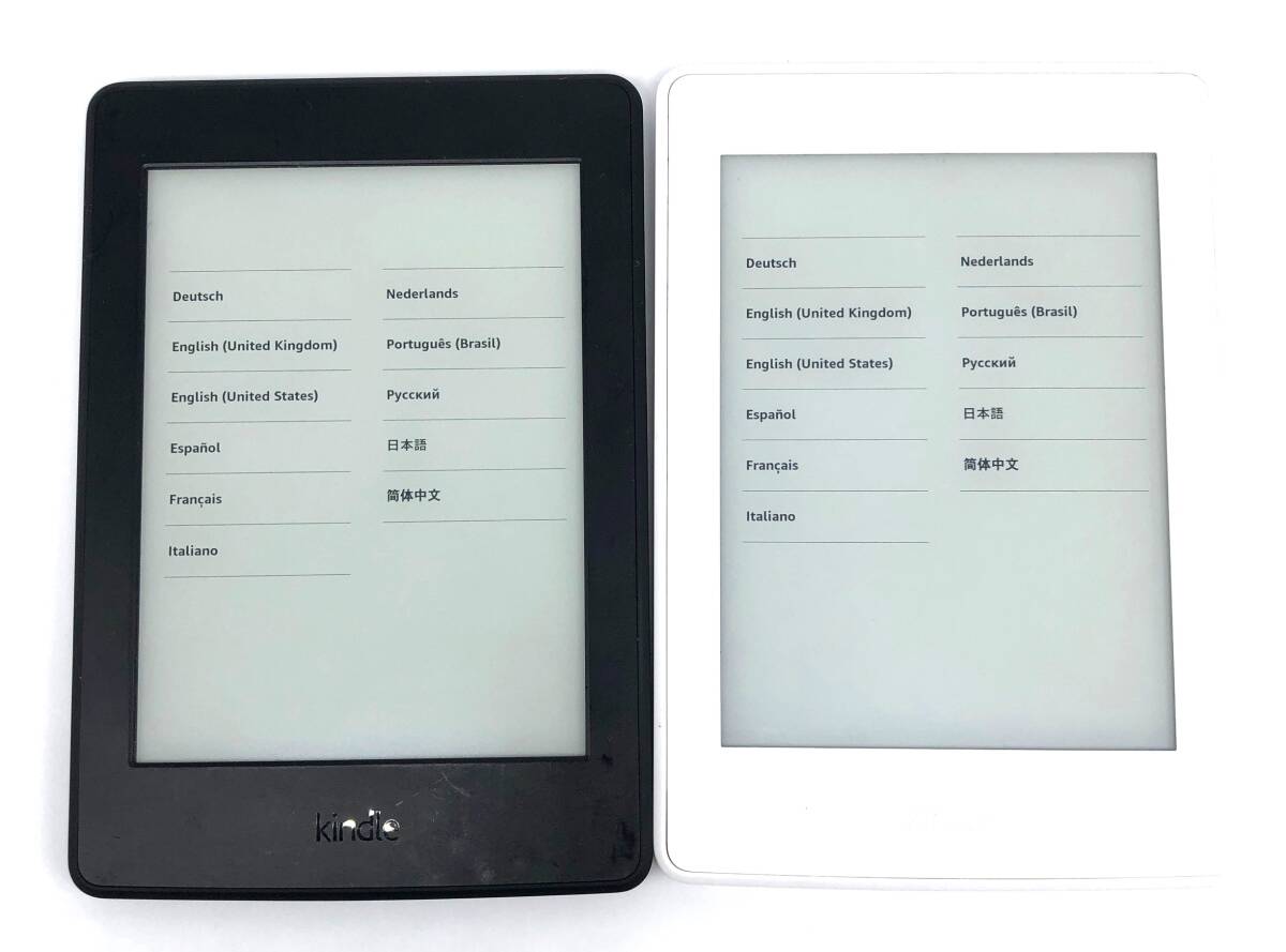 【中古品】Amazon Kindle Paperwhite DP75SDI ブラック ホワイト 2台セット WI-FI 32GB 初期化済（管14095）の画像2