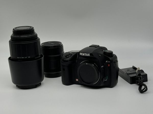 【現状品】 PENTAX ペンタックス K20D-W SIGMA 70-300㎜ F4-5.6 MACRO 28-80㎜ F3.5-5.6 2レンズセット 動作確認済み  （管14037）の画像1