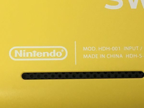 K18-698-0413-049【中古/美品】Nintendo Switch Lite(ニンテンドースイッチ ライト) MOD.HDH-001 イエロー 本体のみ ※動作確認済み_画像6