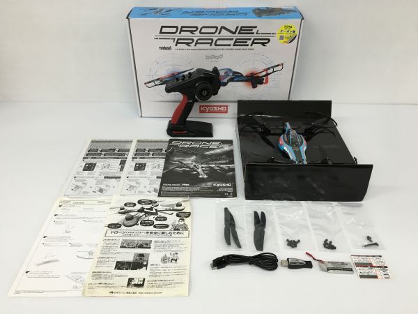 K18-793-0425-069【ジャンク】KYOSHO(京商) 1/18スケール ラジコン「ドローンレーサー(ビーポッド)」エレクトリックブルー ※通電確認済み_画像1