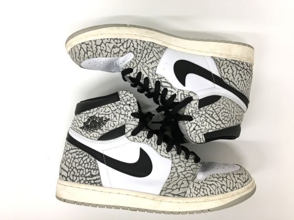 K11-329-0428-149▲【中古/送料無料】Nike Air Jordan 1 High OG White Cement ナイキ エアジョーダン1 ハイ OG ホワイト セメント 29.0cm_画像7