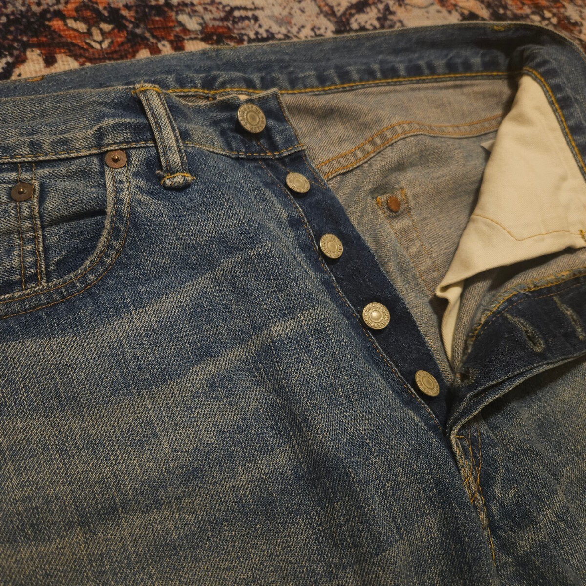 【USA製】 RRL West Coast Vintage 5 Pocket Jeans 【31×30】ウエストコースト ヴィンテージ ジーンズ デニム レザー Ralph Lauren 逸品_画像3