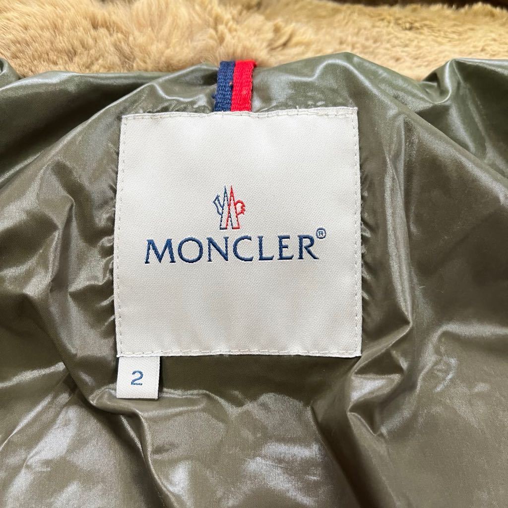 美品 希少 モンクレール 豪華傑作 MONCLER BULGARIE ブルガリ ダウンジャケット ファー ワッペン ブラック 黒 コヨーテ ラビット Mの画像6