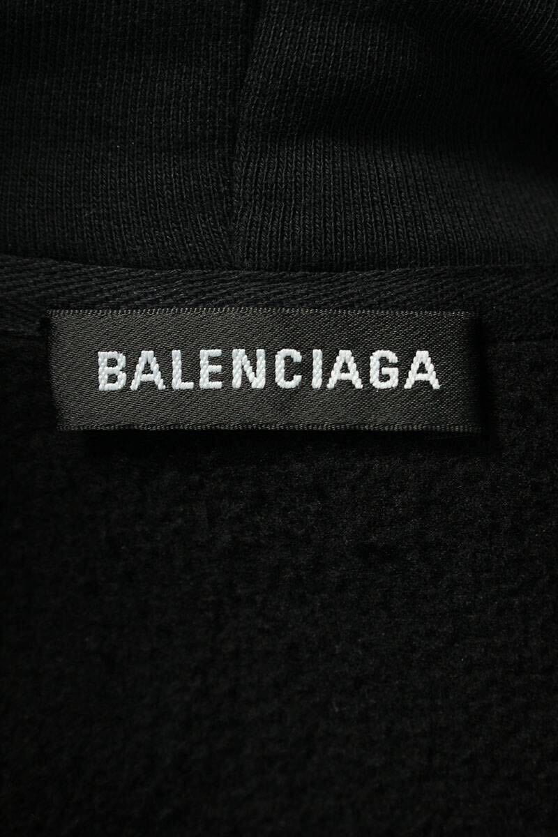 BALENCIAGA バレンシアガ パーカー フーディー BBロゴ トップス ブラック 黒 Mの画像3