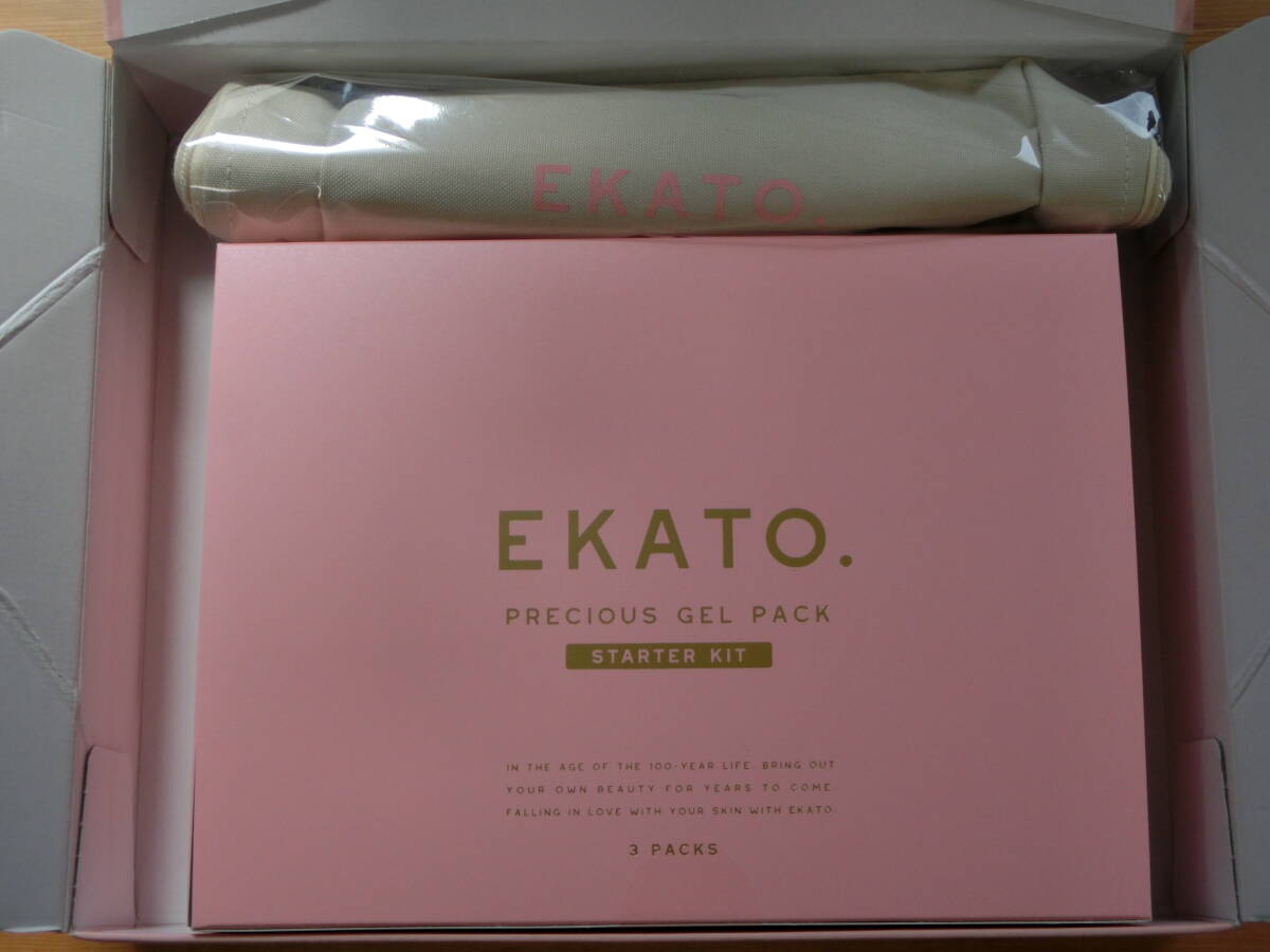 新品■EKATO エカト PRECIOUS GEL PACK STARTER KIT プレシャスジェルパック スターターキット 1剤40ｇ×3包、2剤7ｇ×3包 ＋ポーチの画像1
