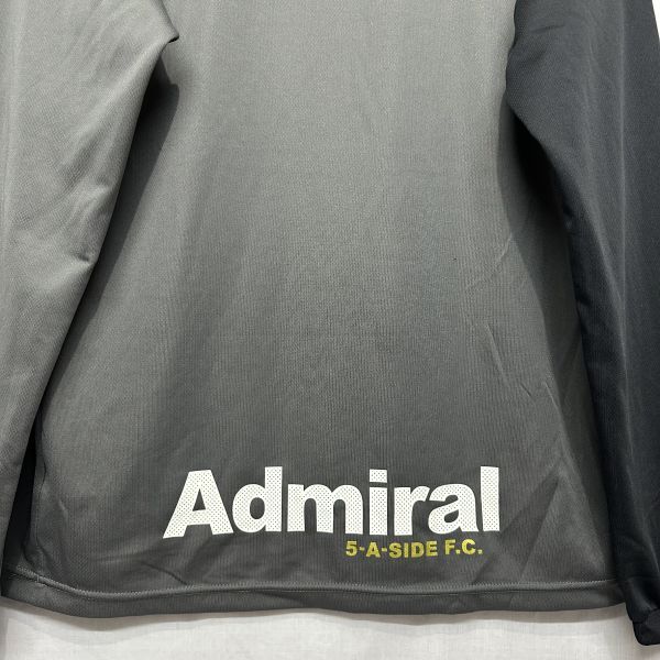 Admiral アドミラル ロング スリーブ 長袖 Tシャツ ロンT グレー スポーツ ウェア サッカー フットサル O b19082の画像6
