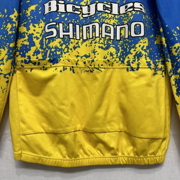 DE MARCHI デマルキ ロゴ プリント 長袖 ロングス リーブ サイクル ジャージ ウエア XL 青 ブルー メンズ ハーフ ジップ 自転車 b19174_画像6