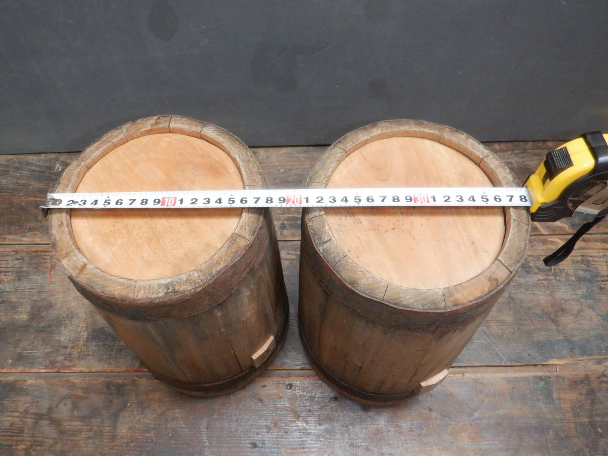 昭和レトロ 鶴瓶 つるべ 木製 古道具 2個セット_画像4
