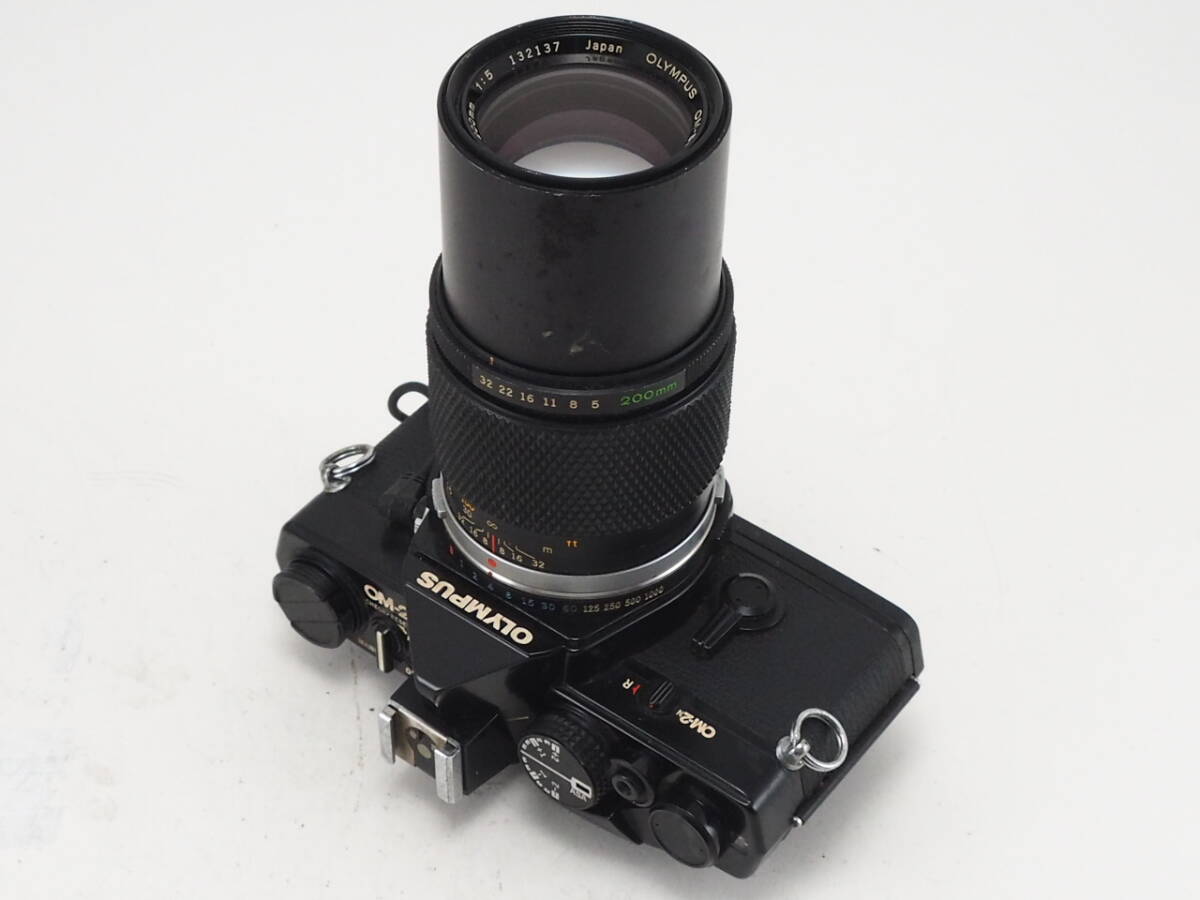 ★訳あり実用品★ オリンパス OLYMPUS OM-2N ブラック 200mm 単焦点レンズセット #TA4149の画像2