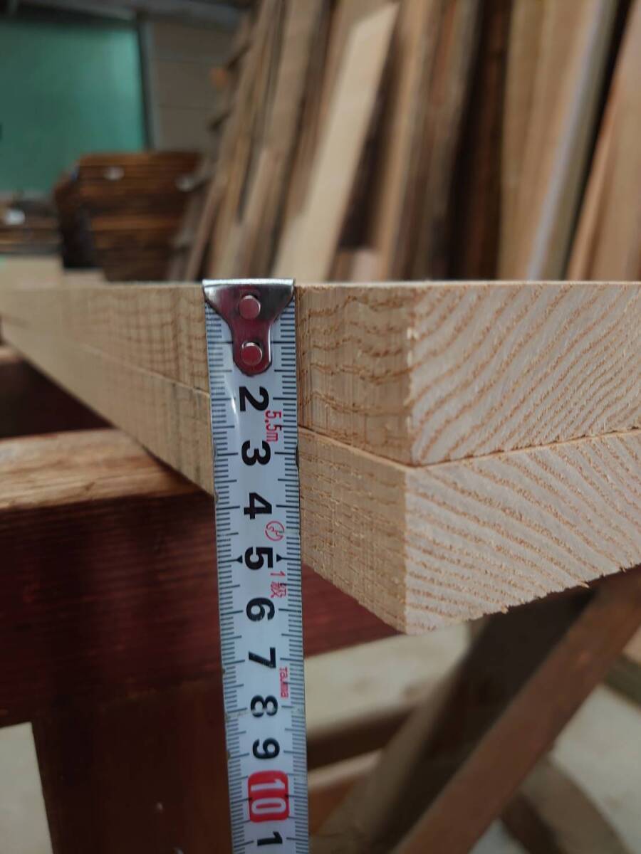 たも 縮み杢 荒材 No.240416-G 無垢 乾燥材 板（長さ710㎜ｘ幅65㎜ｘ厚み25㎜）2枚 木材 DIY 棚板 小物作りにの画像4