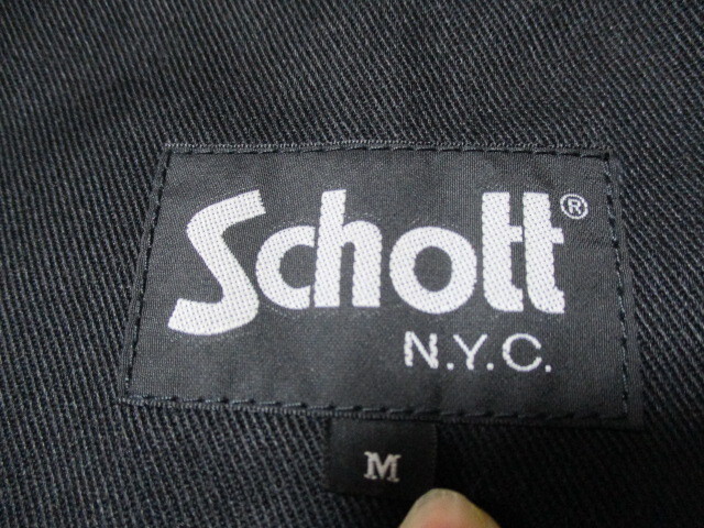 Schott ショット オーバーオール サロペット パンツ 黒 M