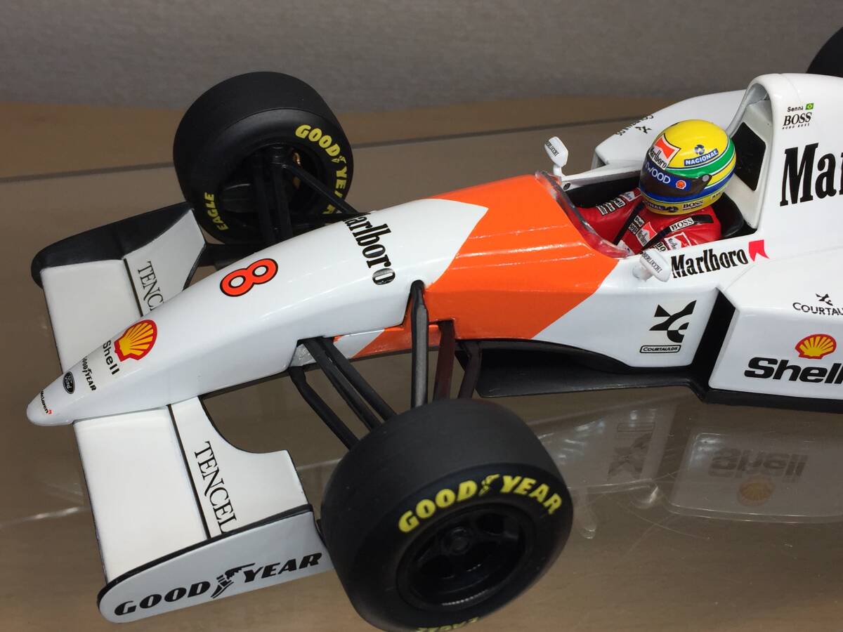 ミニチャンプス 1/18 マクラーレン フォード MP4/8 マルボロ タバコ 後半戦？仕様 1993年 F1 アイルトン セナ ジャンク Minichamps PMA_画像5