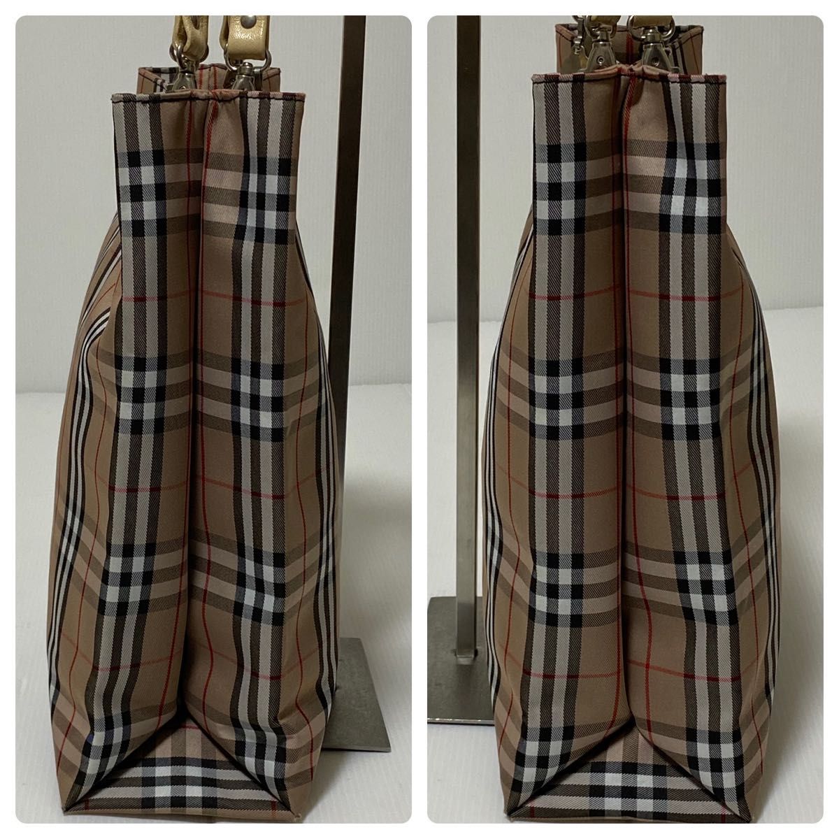 BURBERRY LONDON バーバリー ロンドン　トートバッグ ハンドバッグ ノバチェック　 ベージュ系　レディース