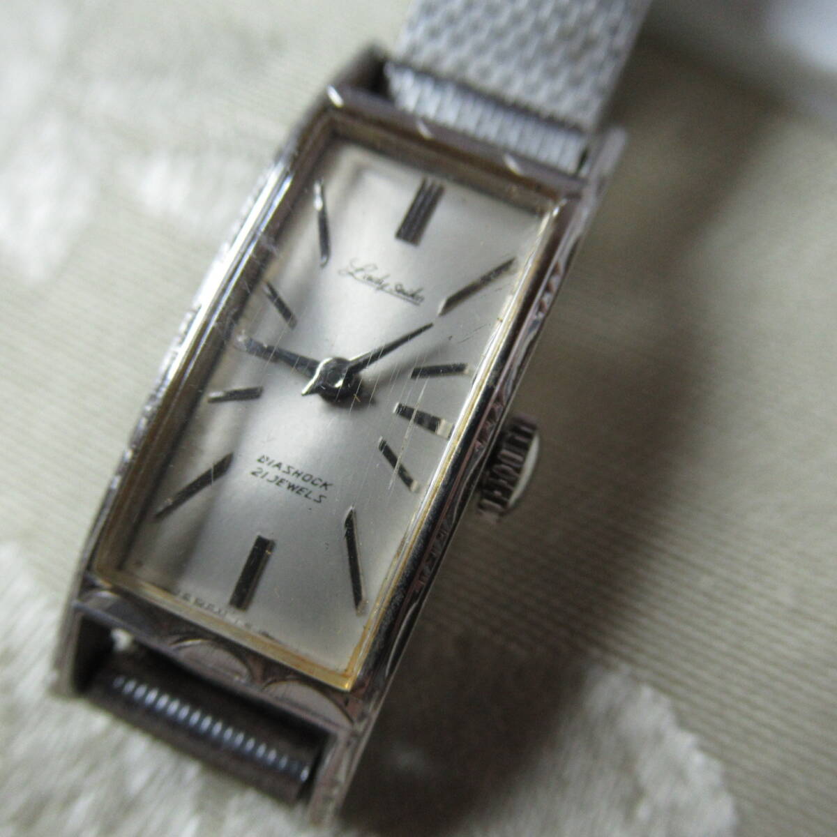 LADY SEIKO セイコーレディス腕時計 K14WG 4070H 21石 DIASHOCK/箱無/ジャンク扱の画像4