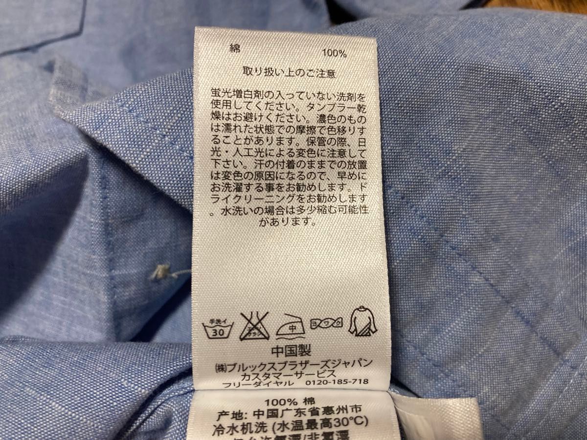 ブルックスブラザーズ 半袖シャツ ブルー XS(日本S相当) 新品同様