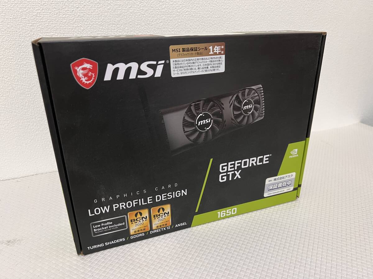 GeForce GTX 1650 4GT LP msi GeForce GTX1650 4GB GDDR5 （補助電源不要）ロープログラフィックカード  美品の画像2
