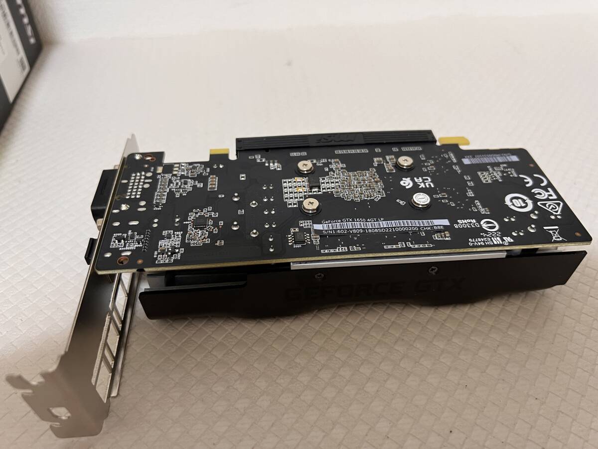GeForce GTX 1650 4GT LP msi GeForce GTX1650 4GB GDDR5 （補助電源不要）ロープログラフィックカード  美品の画像9