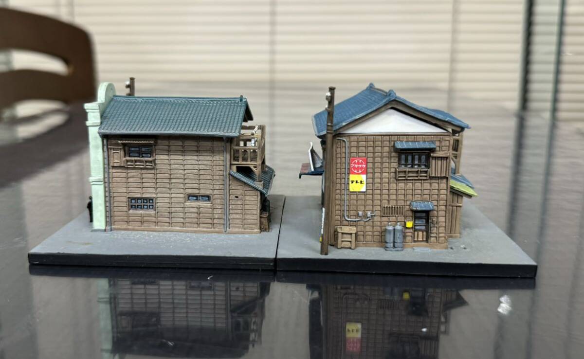 【1円スタート】稀少品 F-toys 「昭和情景博物館・都電の風景」より Nゲージスケール 建物 2種セット（部品一部欠品あり）【中古現状_画像3