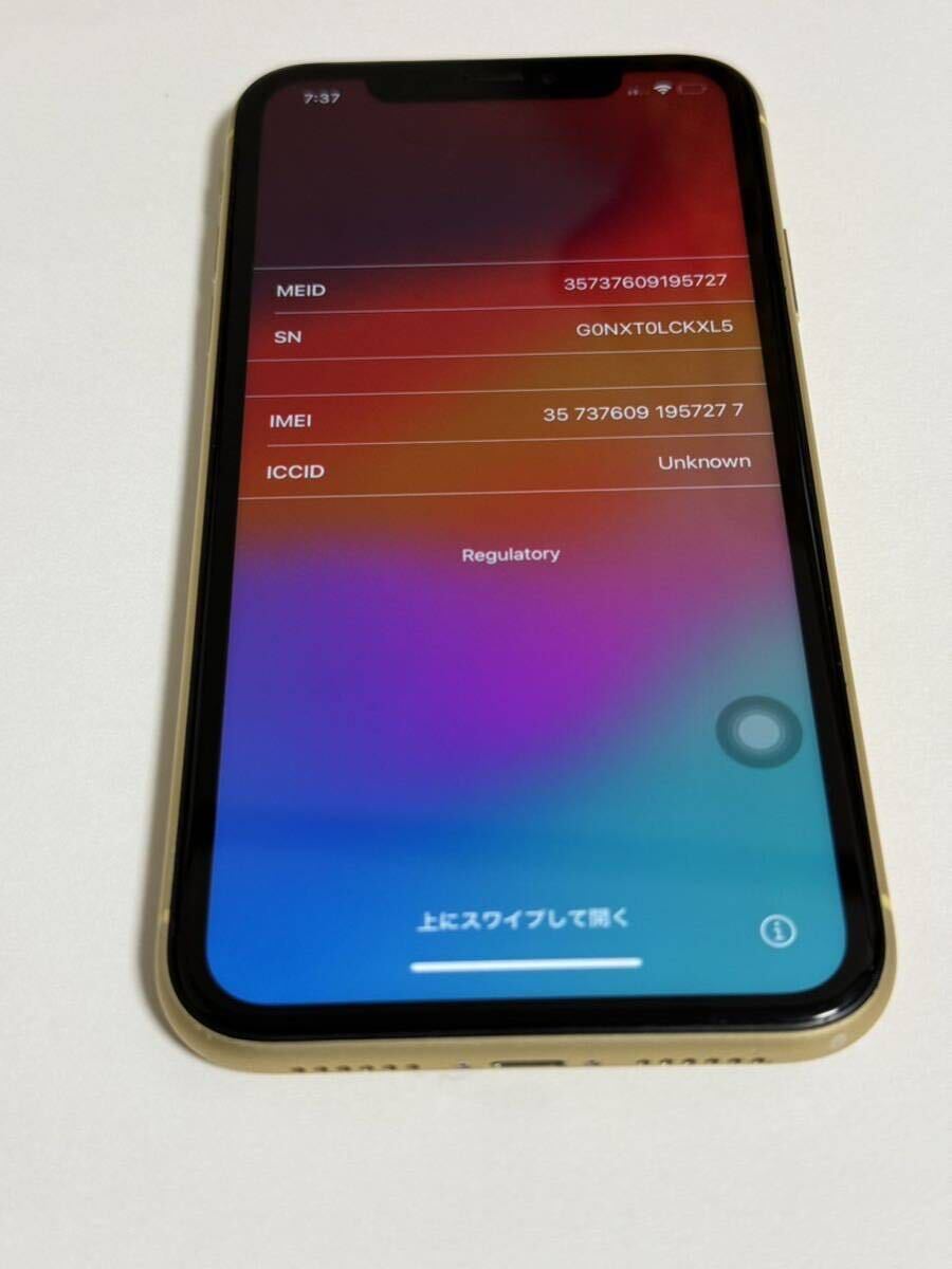 iPhone XR イエロー 64gb ジャンク品の画像4