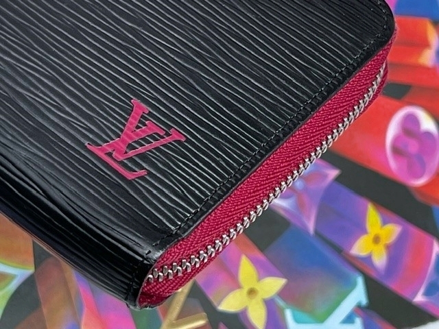 【確実正規品】Louis Vuittonルイヴィトン エピ ジッピーウォレット長財布 ブラック×ローズ系の画像5