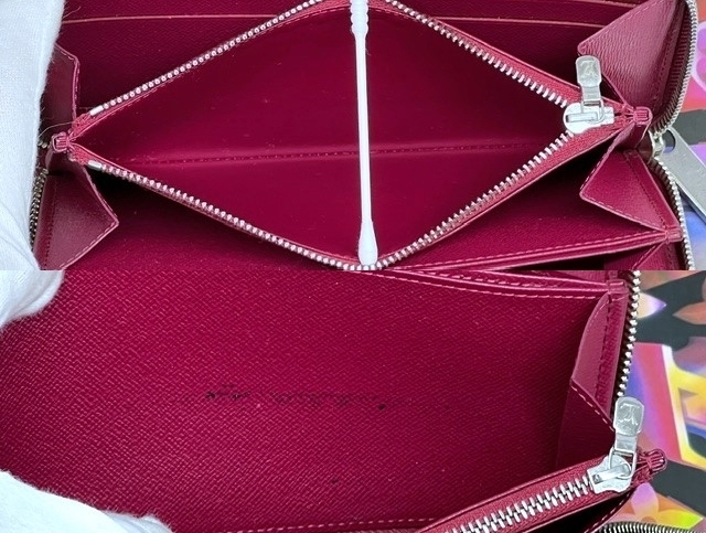 【確実正規品】Louis Vuittonルイヴィトン エピ ジッピーウォレット長財布 ブラック×ローズ系の画像9